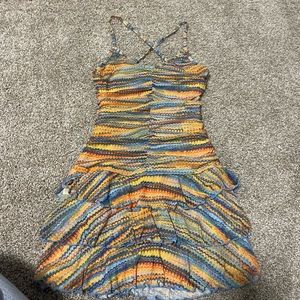Small Wild Fable Vibrant Mini Dress With Ruffles